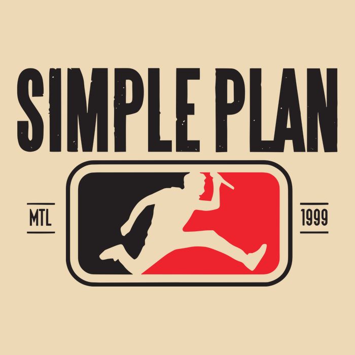 Simple Plan Style Logo Raglan Drawstring Bag