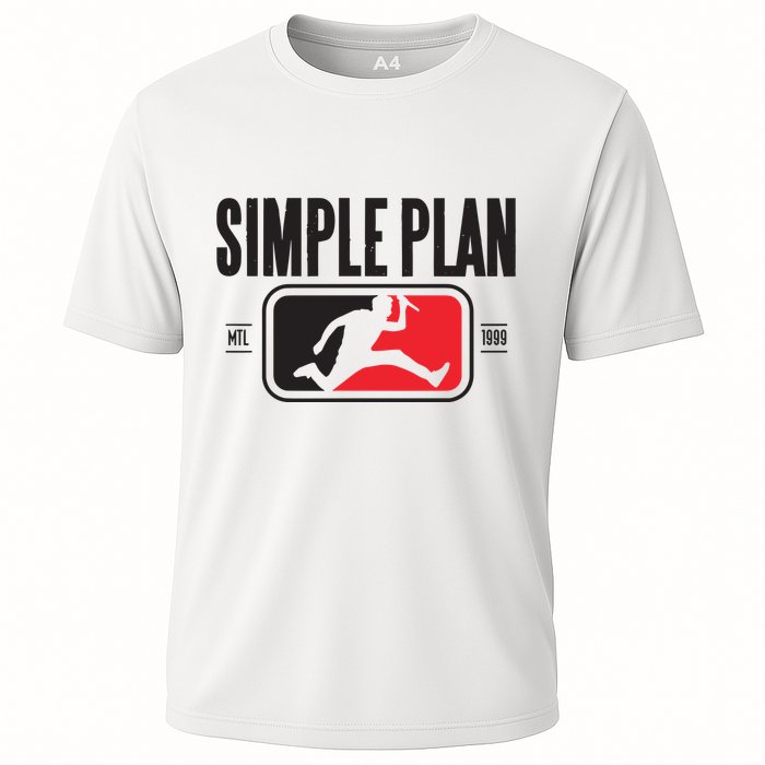 Simple Plan Style Logo Raglan Cooling Performance Crew T-Shirt
