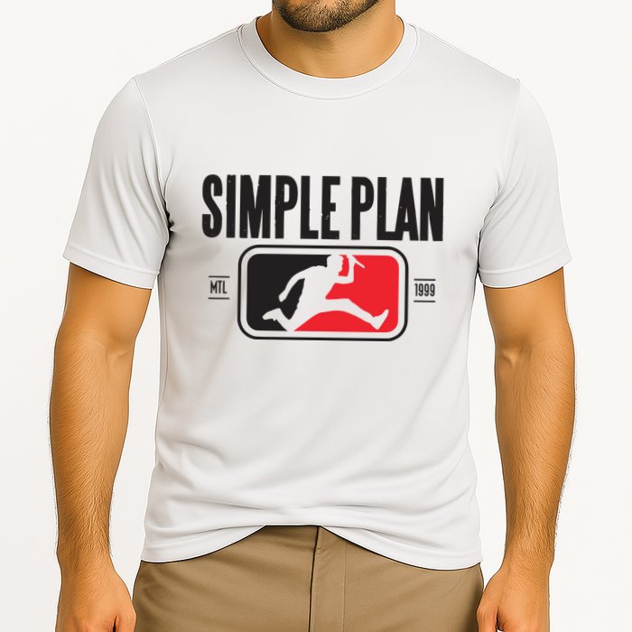 Simple Plan Style Logo Raglan Cooling Performance Crew T-Shirt