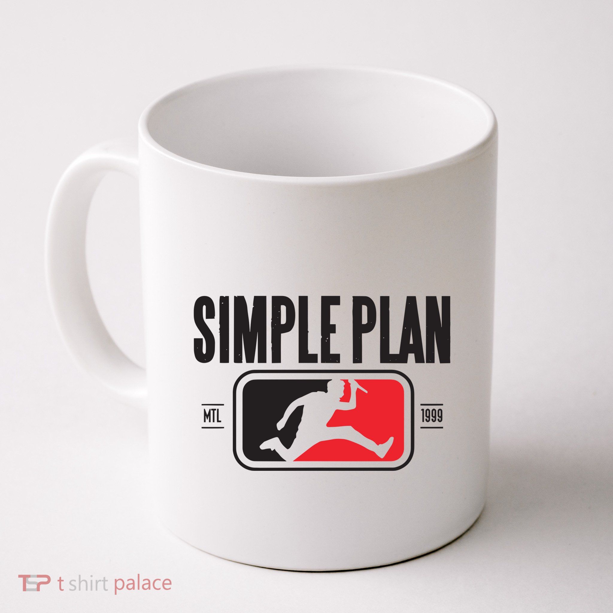Simple Plan Style Logo Raglan Mug