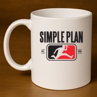 Simple Plan Style Logo Raglan 11oz C Handle Ceramic Mug