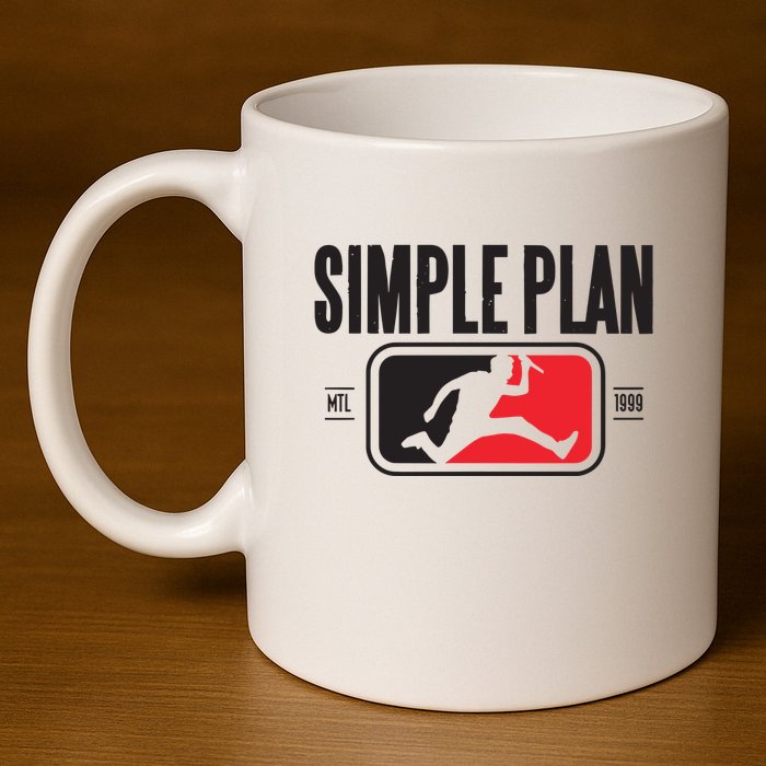 Simple Plan Style Logo Raglan 11oz C Handle Ceramic Mug