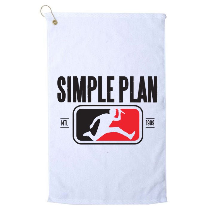 Simple Plan Style Logo Raglan Golf Towel