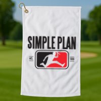 Simple Plan Style Logo Raglan Golf Towel
