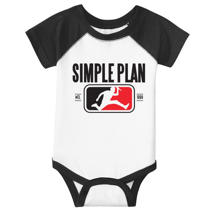 Simple Plan Style Logo Raglan Infant Baby Jersey Bodysuit
