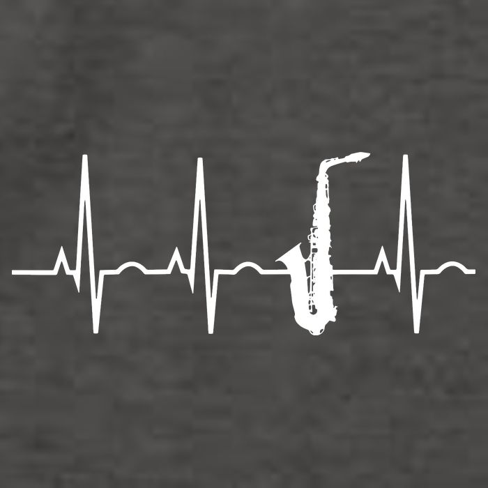 Saxophone Player Shirts Saxophone Heartbeat Vector Backpack