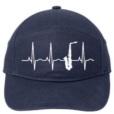 Saxophone Player Shirts Saxophone Heartbeat 7-Panel Snapback Hat