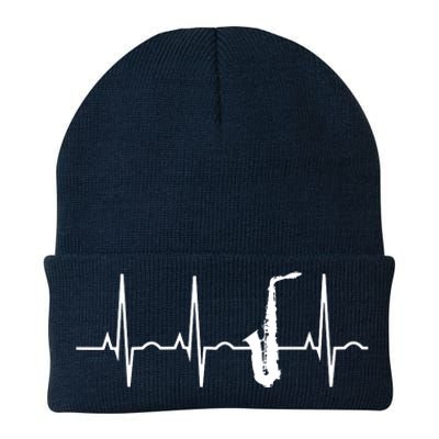 Saxophone Player Shirts Saxophone Heartbeat Knit Cap Winter Beanie