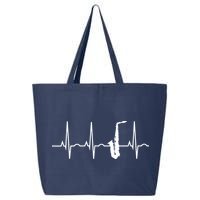 Saxophone Player Shirts Saxophone Heartbeat 25L Jumbo Tote