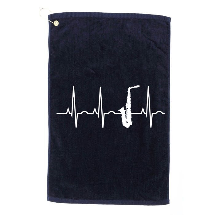 Saxophone Player Shirts Saxophone Heartbeat Golf Towel