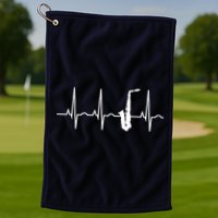 Saxophone Player Shirts Saxophone Heartbeat Golf Towel