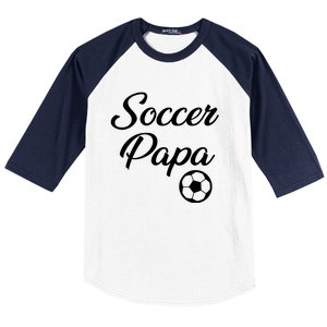 Soccer Papa Baseball Sleeve Shirt