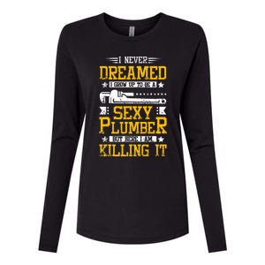 Sexy Plumber Womens Cotton Relaxed Long Sleeve T-Shirt