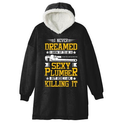 Sexy Plumber Hooded Wearable Blanket