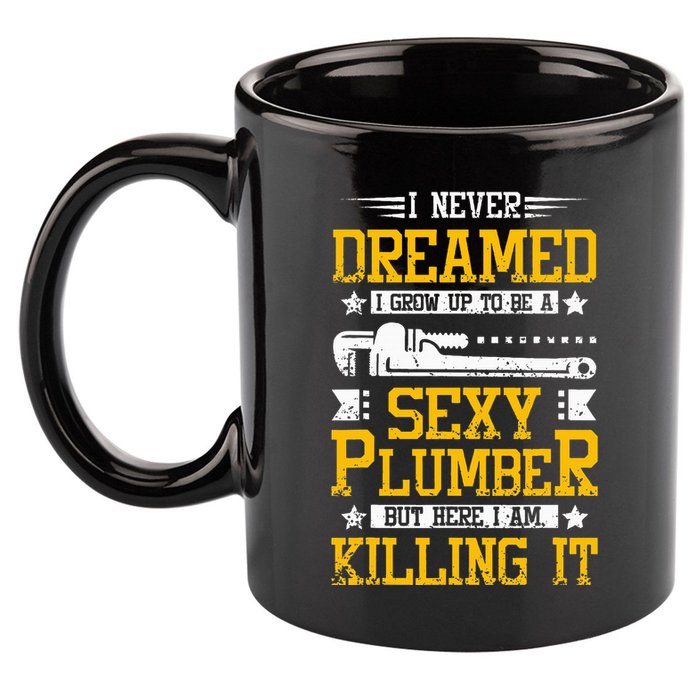 Sexy Plumber 11oz C Handle Ceramic Mug