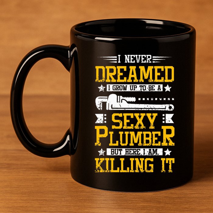 Sexy Plumber 11oz C Handle Ceramic Mug