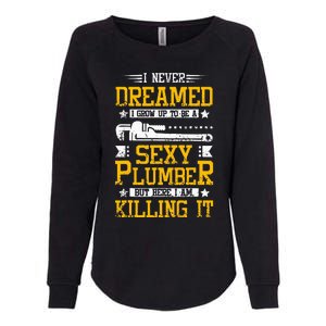 Sexy Plumber Womens California Wash Sweatshirt