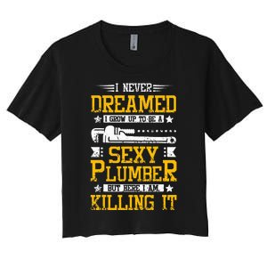 Sexy Plumber Women's Crop Top Tee