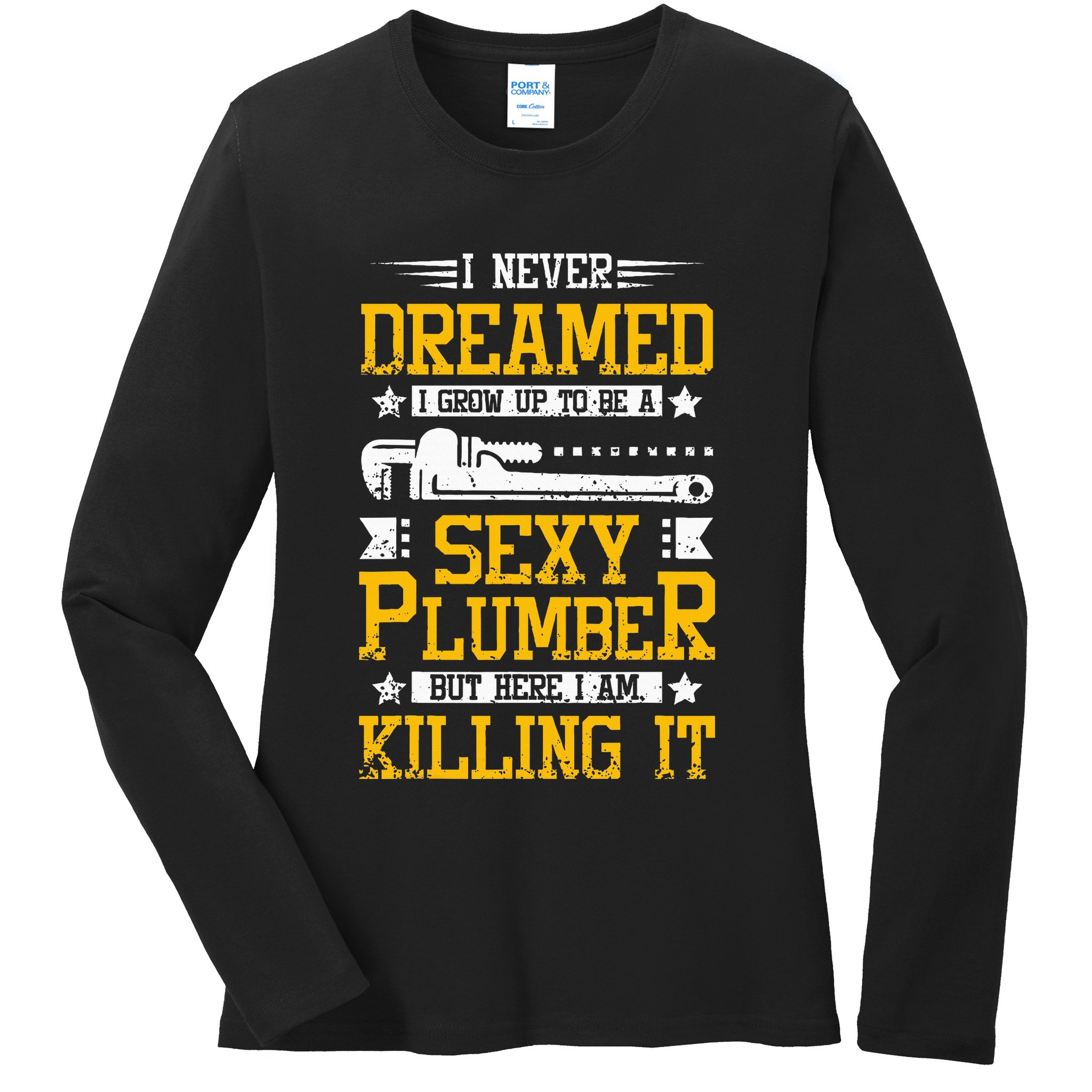 Sexy Plumber Ladies Long Sleeve Shirt
