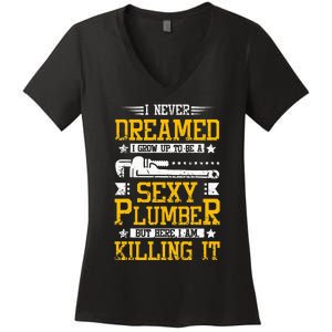 Sexy Plumber Women's V-Neck T-Shirt