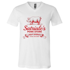 Satriale’S Pork Store Kearny New Jersey V-Neck T-Shirt