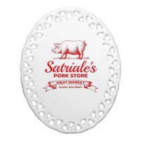 Satriale’S Pork Store Kearny New Jersey Ceramic Oval Ornament