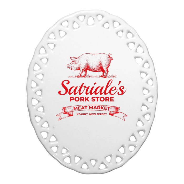 Satriale’S Pork Store Kearny New Jersey Ceramic Oval Ornament