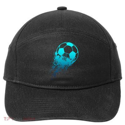 Soccer Player Sports Vintage Boy Soccer 7-Panel Snapback Hat