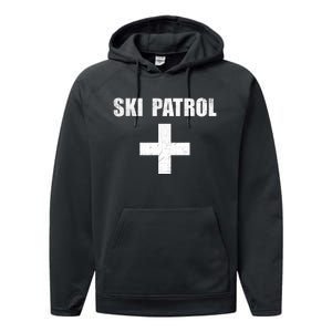 Ski Patrol Skiing First Aid Winter Performance Fleece Hoodie