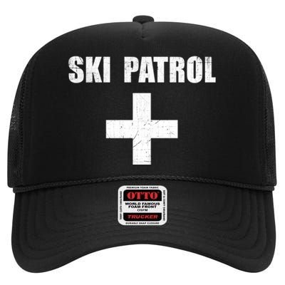 Ski Patrol Skiing First Aid Winter High Crown Mesh Back Trucker Hat