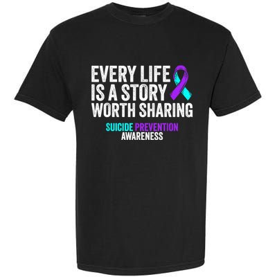 Suicide Prevention Support End The Silence Suicide Awareness Garment-Dyed Heavyweight T-Shirt