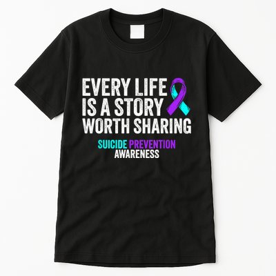 Suicide Prevention Support End The Silence Suicide Awareness Tall T-Shirt