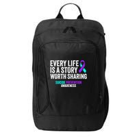 Suicide Prevention Support End The Silence Suicide Awareness City Backpack