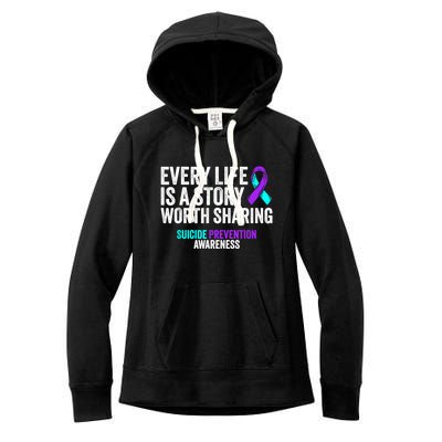 Suicide Prevention Support End The Silence Suicide Awareness Women's Fleece Hoodie