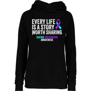 Suicide Prevention Support End The Silence Suicide Awareness Womens Funnel Neck Pullover Hood