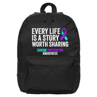 Suicide Prevention Support End The Silence Suicide Awareness 16 in Basic Backpack
