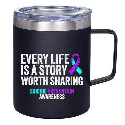 Suicide Prevention Support End The Silence Suicide Awareness 12oz Stainless Steel Coffee Mug