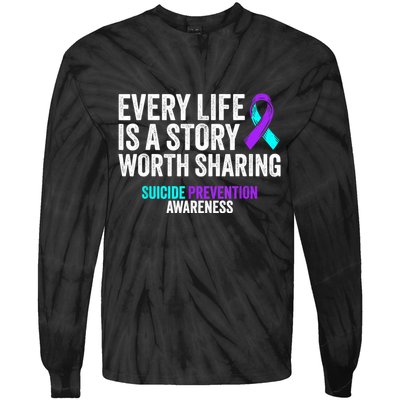 Suicide Prevention Support End The Silence Suicide Awareness Tie-Dye Long Sleeve Shirt