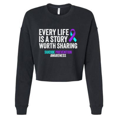 Suicide Prevention Support End The Silence Suicide Awareness Cropped Pullover Crew