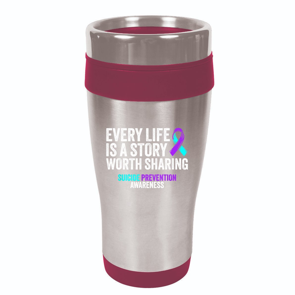 Suicide Prevention Support End The Silence Suicide Awareness 16oz Travel Tumbler