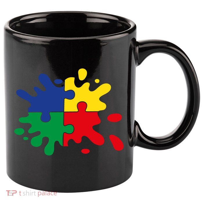 Splash Puzzle 11oz C Handle Ceramic Mug