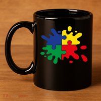 Splash Puzzle 11oz C Handle Ceramic Mug