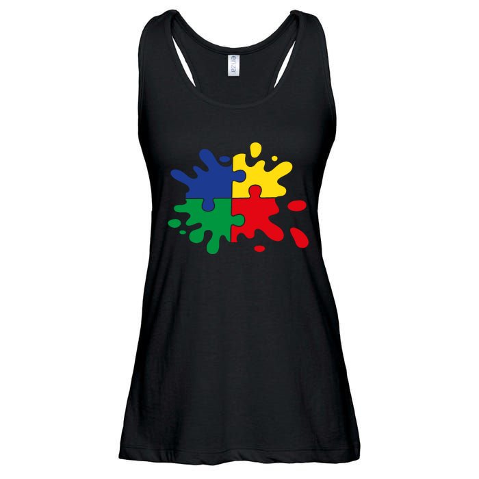 Splash Puzzle Ladies Essential Flowy Tank