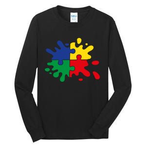 Splash Puzzle Tall Long Sleeve T-Shirt