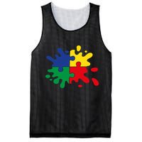 Splash Puzzle Mesh Reversible Basketball Jersey Tank