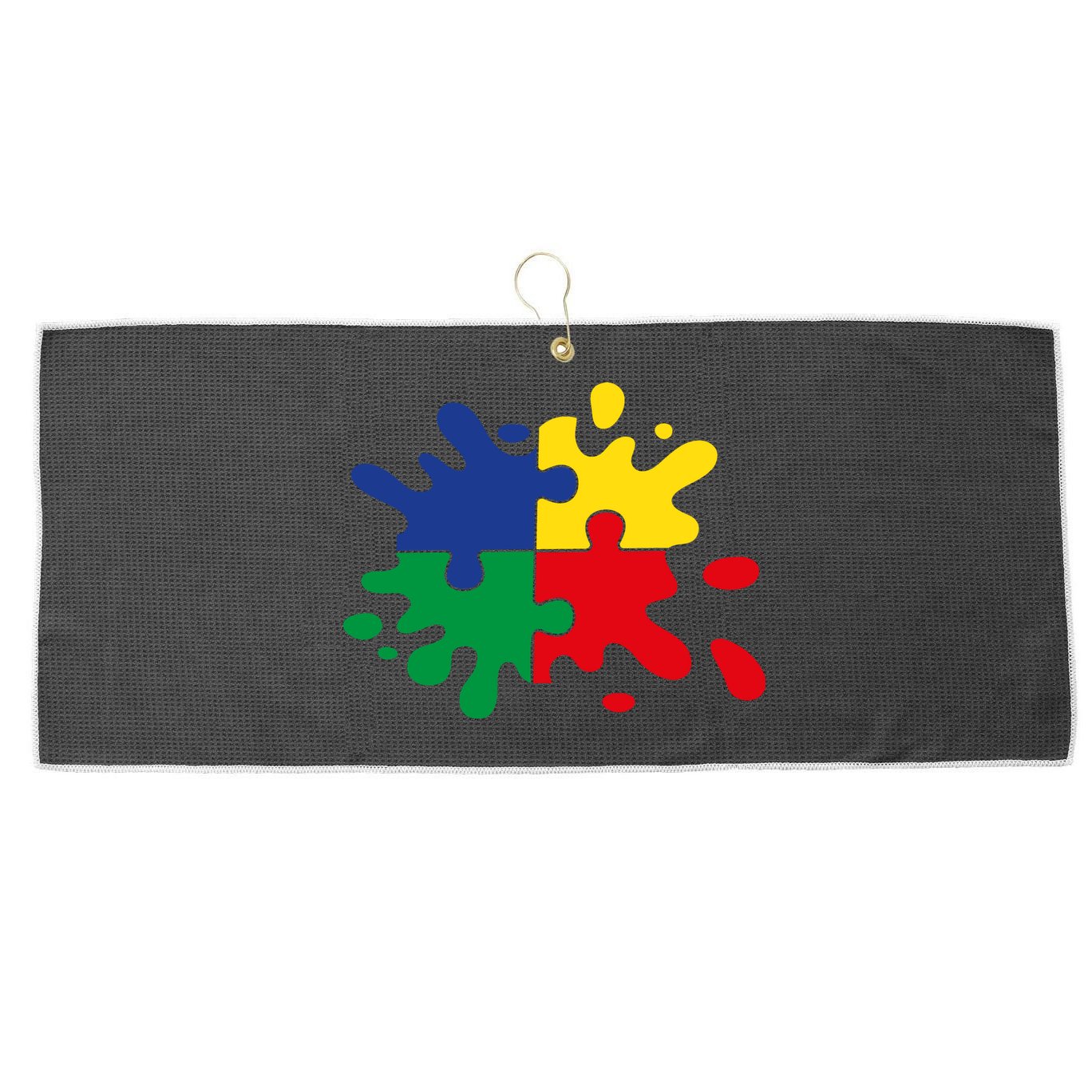 Splash Puzzle Large Microfiber Waffle Golf Towel