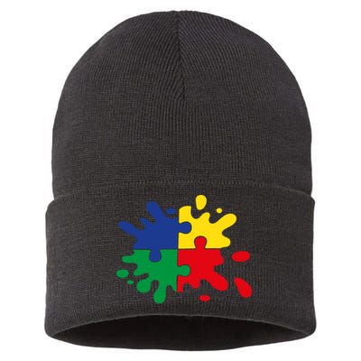 Splash Puzzle Sustainable Knit Beanie