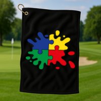 Splash Puzzle Golf Towel