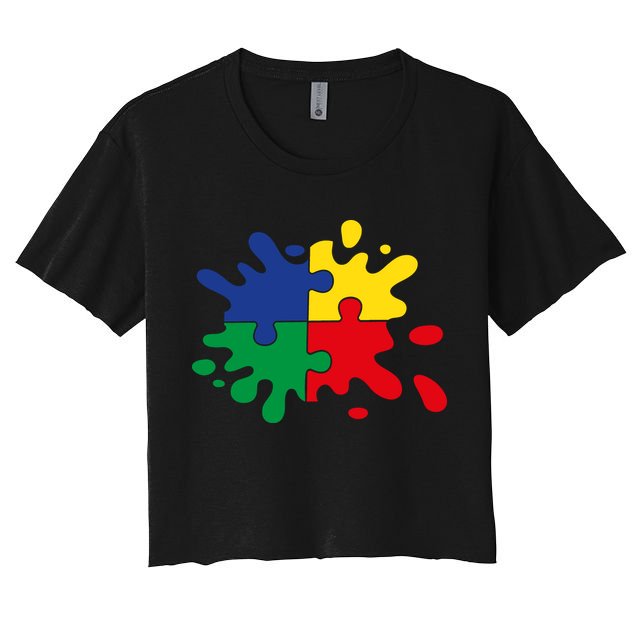 Splash Puzzle Crop Top