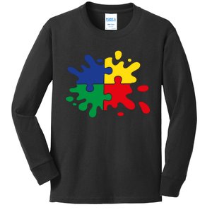 Splash Puzzle Kids Long Sleeve Shirt